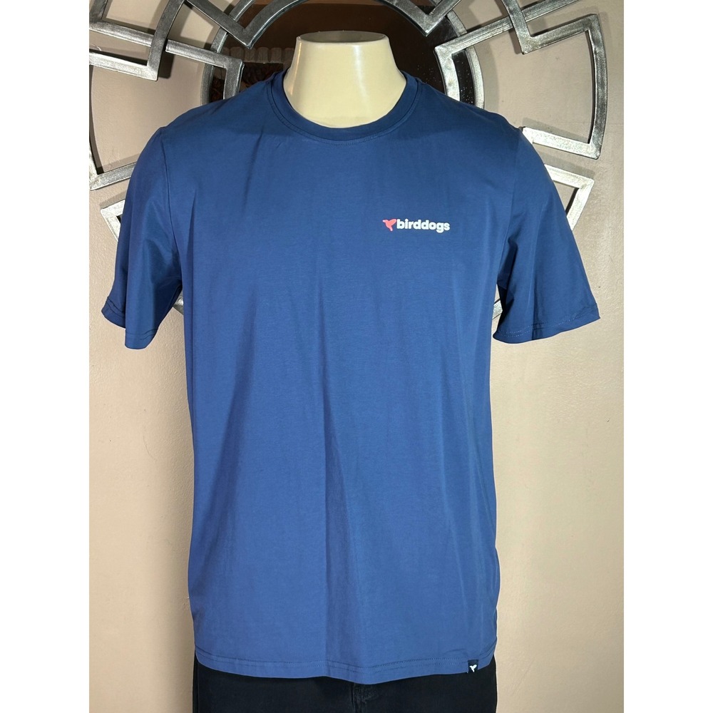 BirdDogs Blue Graphic Tee Shirt Men's Size Large Short Sleeve Crew‎ Neck